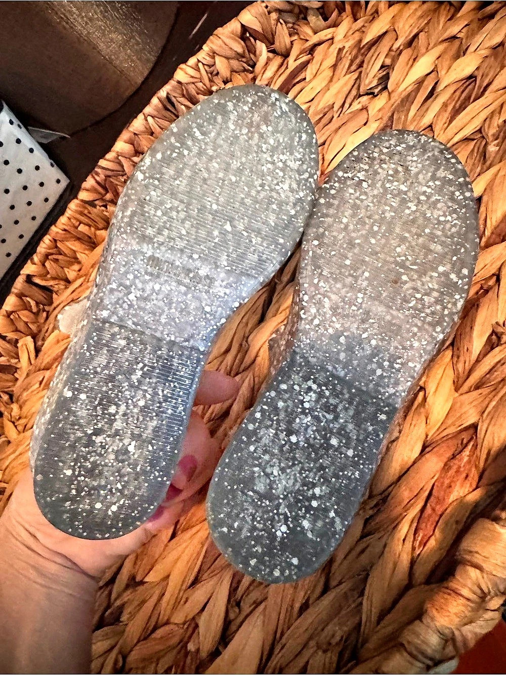 mini melissa Frozen Elsa Glitter Mary Jane Flats in Gray - Picture 4 of 11